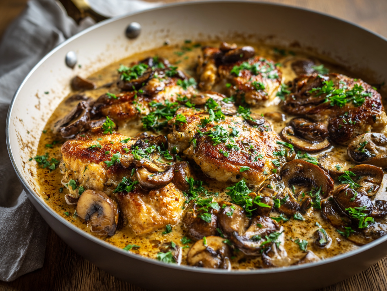 Easy One-Pan Creamy Mushroom Chicken: Weeknight Wonder Recipe